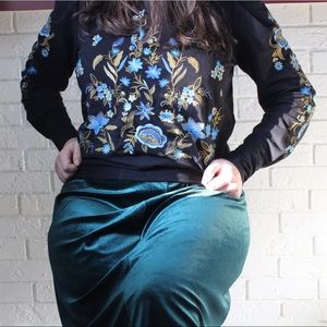 Drew/Anthropologie Embroidered Top